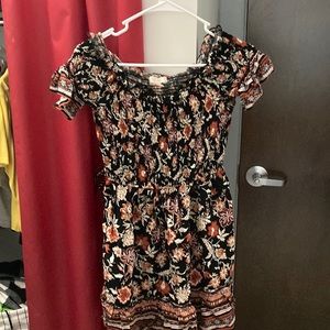 floral of the shoulder dress